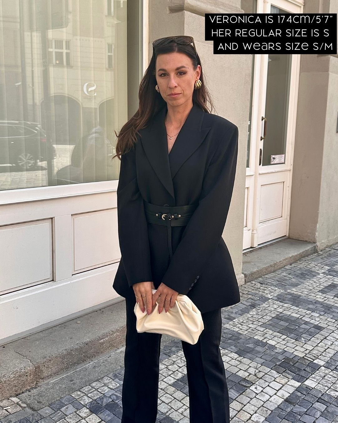 BLACK SIGNATURE HOURGLASS BLAZER