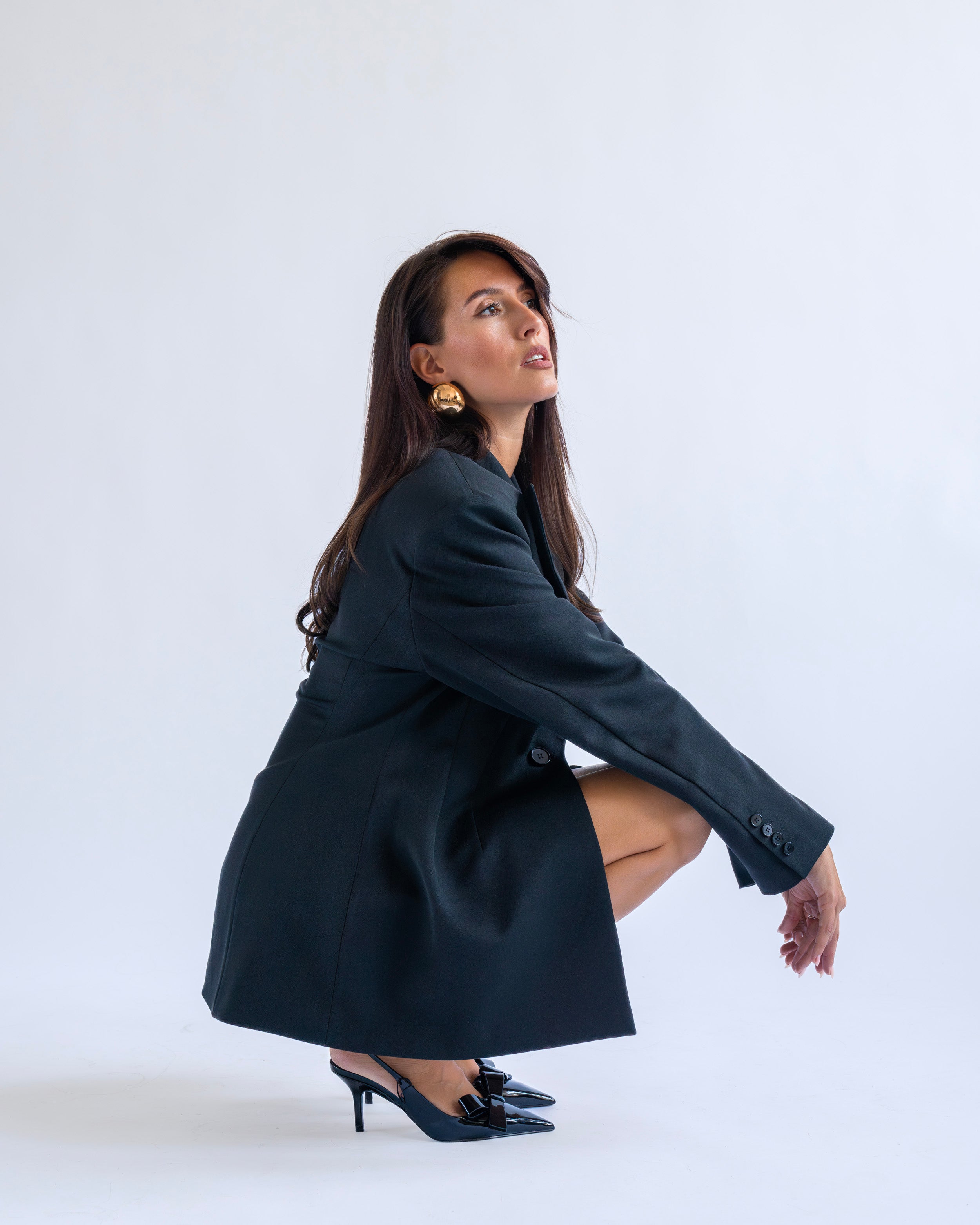 BLACK SIGNATURE HOURGLASS BLAZER