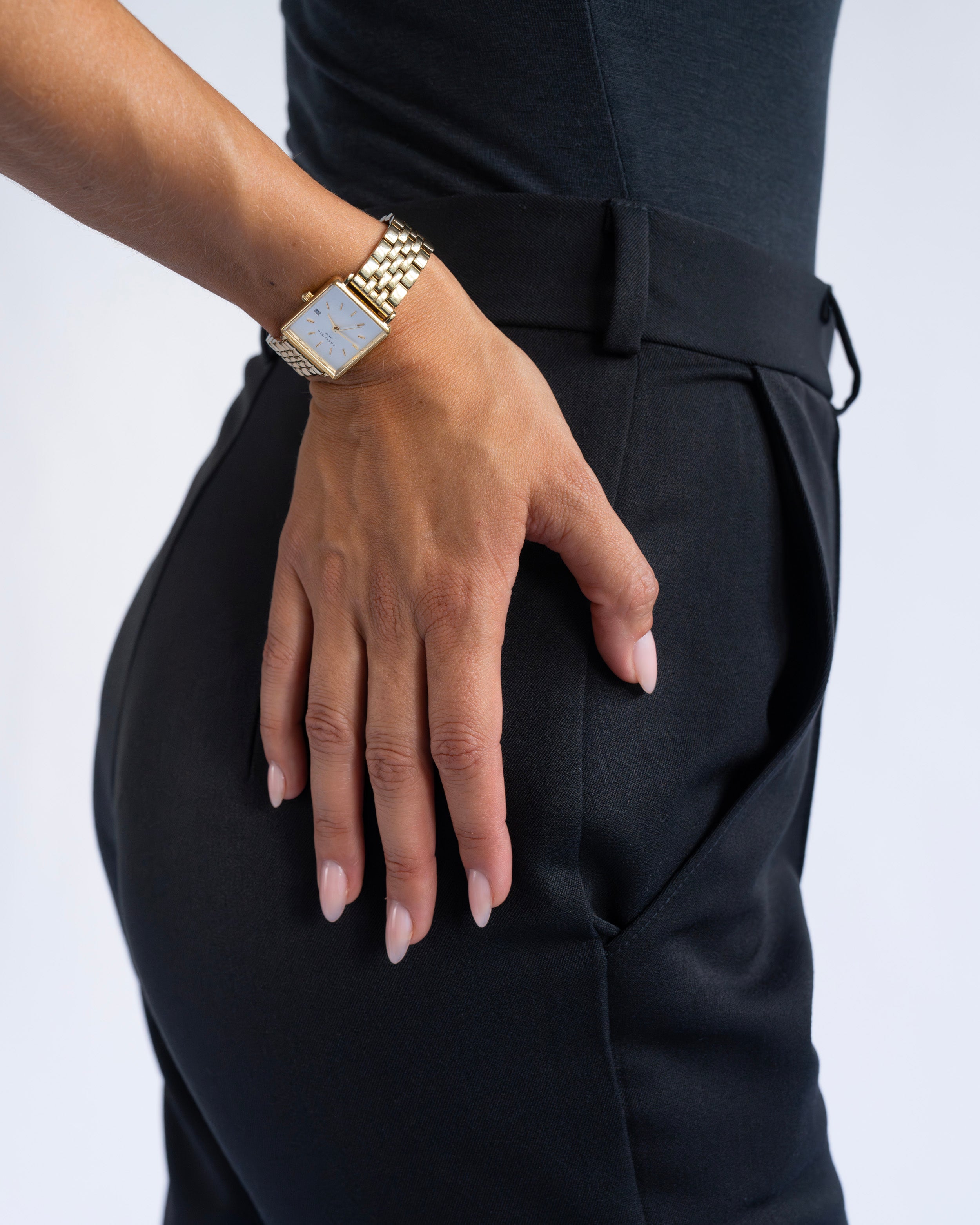 BLACK WIDE LEG TROUSERS