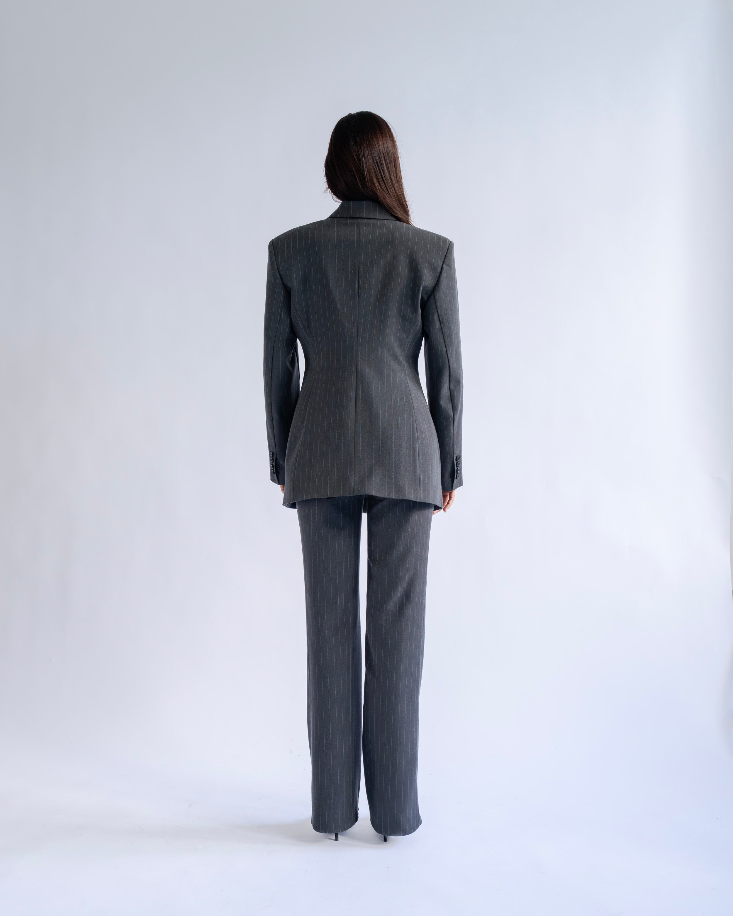 GREY SIGNATURE HOURGLASS BLAZER